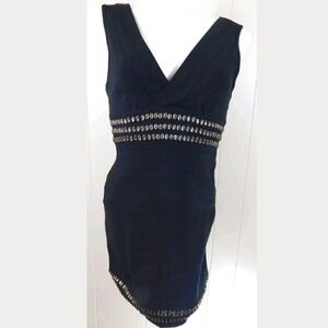 2b Bebe Rhinestoned Bandage Dress
